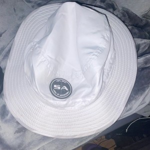 SA White Wide Brim Hat Polyester Camping Outdoor Sun Protection Lightweight
