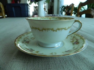 Noritake China ''Columbine'' Circa 1933 Teacup & Saucer                        5-1