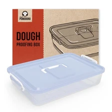 Chef Pomodoro 14x11" Dough Proofing Box w/ Lid for Pizza & Bread - Blue