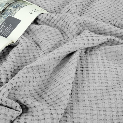 100% Cotton Queen Size Waffle Weave Blanket - Lightweight, Breathable, Soft, ... - Picture 4 of 6