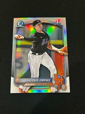 Antonio Jimenez 1st Bowman Chrome Refractor 2025 Draft Mets