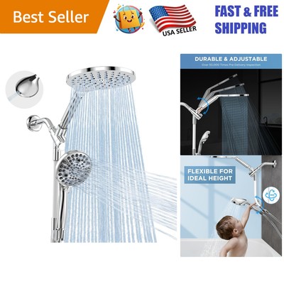 8-Inch Rain Shower Head with 10 Modes Handheld - Spa-Like Shower Experience