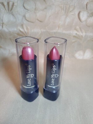 2-Bari Cosmetics-LOVE MY LIPS-Lipstick #404  Crème Champagne''-.14 OZ. FULL SIZE!