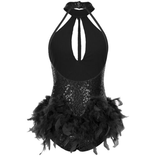 Womens Leotard Backless Dress Unitard Dance Ballroom Outfit Camisole One Piece - Picture 19 of 54
