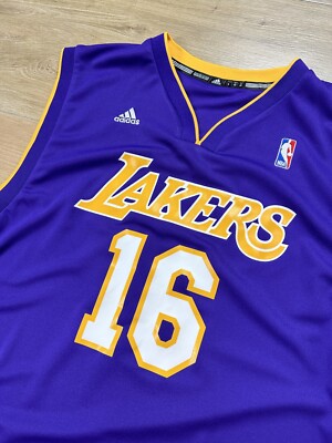 Los Angeles Lakers Adidas Pau Gasol 17# NBA Suit Jersey + Shorts