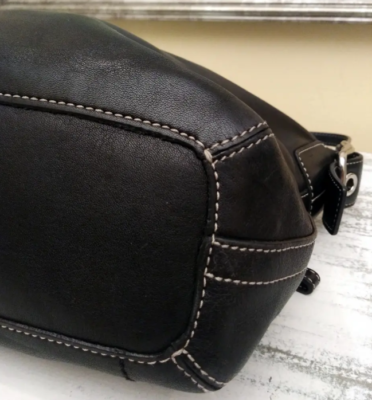 Coach Vintage Black East West Leather Shoulder Bag | eBay