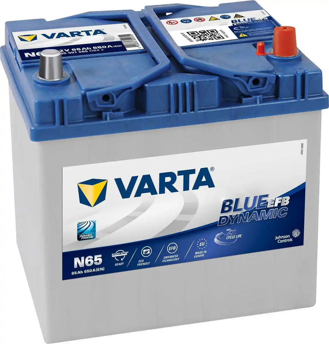 Batterie VARTA Start-Stop Blue Dynamic EFB 65Ah/650A (N65)