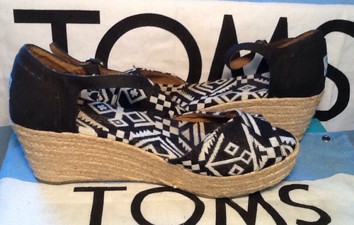 TOMS SANDALI DONNA ESPADRILLAS ZEPPA MISURA 7,5 - Foto 3 di 7