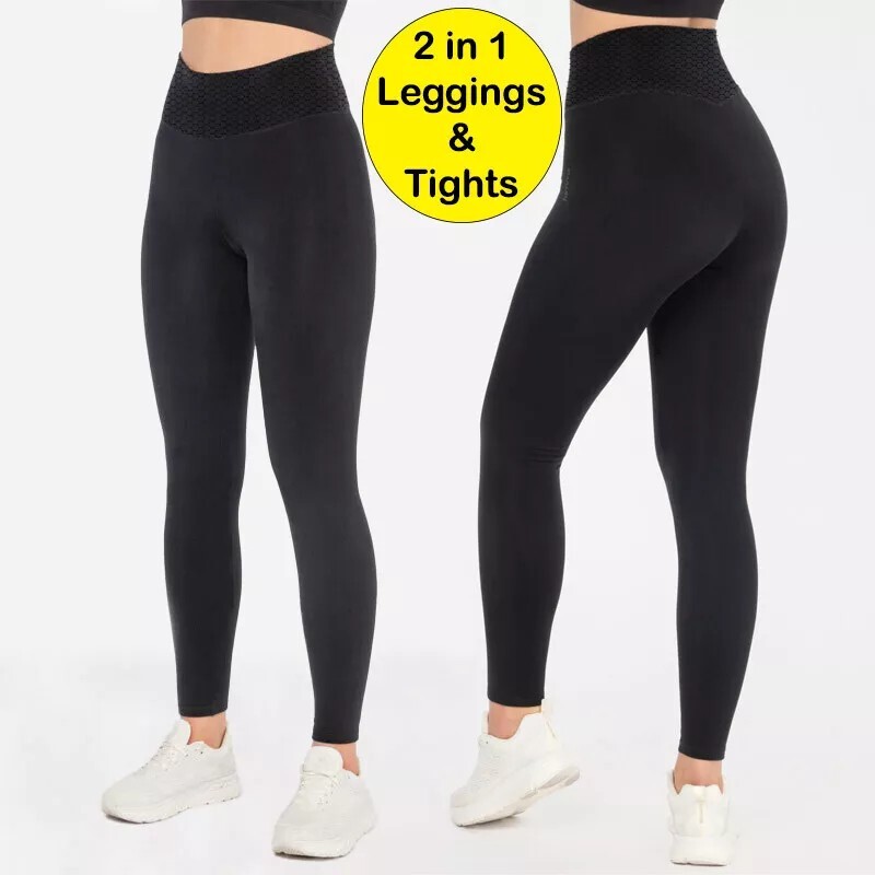 Womens High Waist in Leggings FLEECE LINED Tummy Control