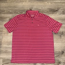 Tommy Bahama Polo Shirt Mens XL Stripe Island Zone Performance Golf