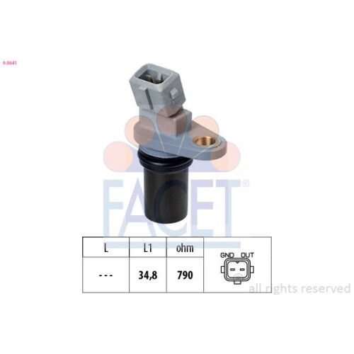 Sensore N° Giri Facet 9.0641 Made In Italy - Oe Equivalent per Smart