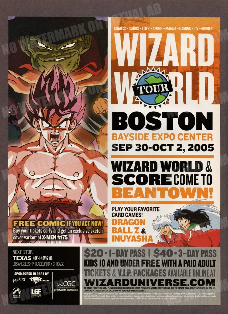 Wizard World Tour Dragon Ball Z Funimation Trade Print Magazine Ad Anime  ADVERT