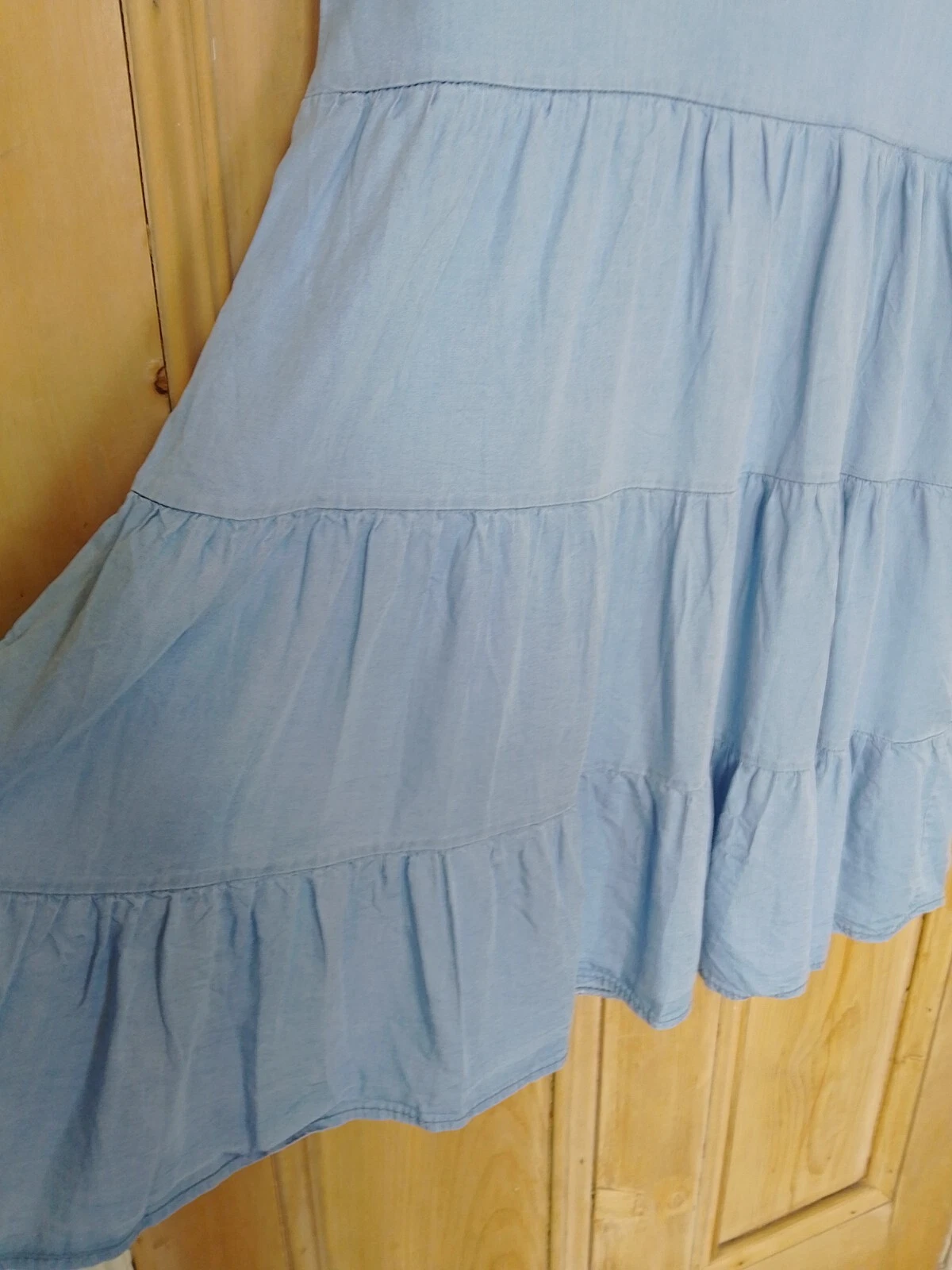 VALENTINO Abito a più livelli Valentina Naldi taglia L blu chiaro Cottagecore Lolita babydoll Italia