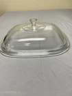Vintage Corning Ware Pyrex P-12-C Glass Square Replacement Domed Casserole Lid