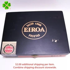Eiroa BL 54 x 6 Empty Wood Cigar Box 9.25" x 7" x 2.25"