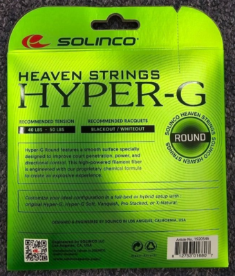 Solinco Hyper-G 16g Tennis String - 2 Pack Co-Poly Spin Strings