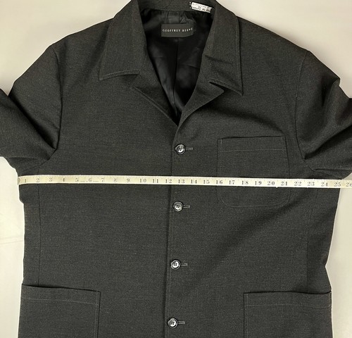 Size 44 Regular Men's Jacket Geoffrey Beene Vintage Dark Grey - Picture 11 of 14
