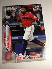 2020 Topps Opening Day Walk This Way Jumbo 5x7 Carlos Santana Indians 06/49