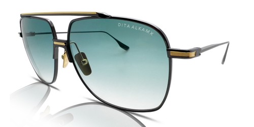 Dita Sunglasses Alkamx DTS100-A-02 Black Rhodium/Yellow Gold/Turquoise Gradient