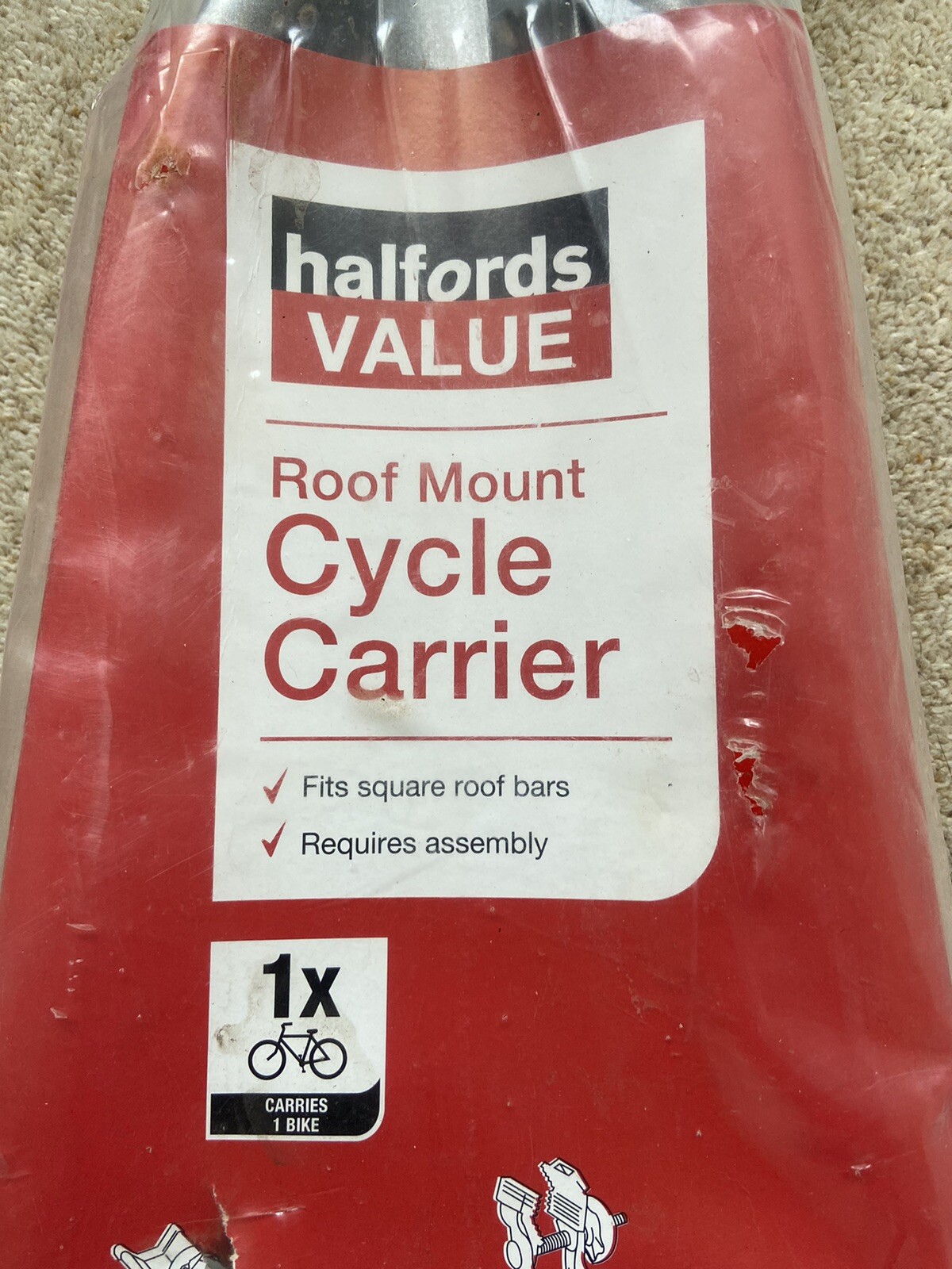 halfords roof cycle carrier