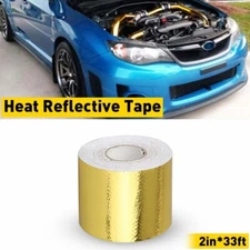 2"X 33' Intake Heat Reflective Tape Wrap for Car Intercooler Pipes Turbo Pipes