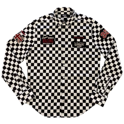 Chemise Warson Motors Damier Cooper Monaco Coventry Climax Pilote GP Le Mans