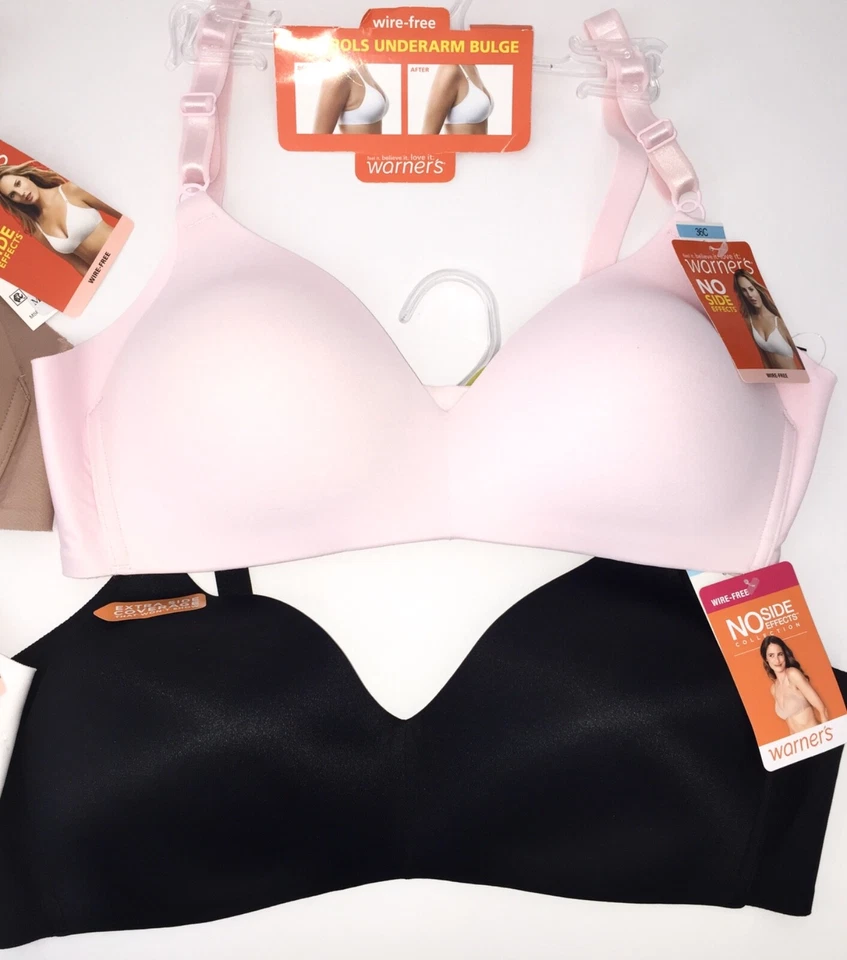 Sujetador Warner's sin cables suavizante lateral cobertura completa sin efectos secundarios contorno 01056 Foto 3 de 4