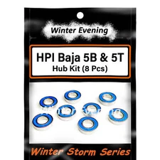HPI Baja 5B, 5T, 5R, & Flux Axle Carrier Hubs (8 Pcs Rubber Sealed Bearing Kit)