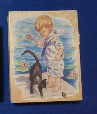 Stamps Happrn Boy With Cat Wood Stamp 80054