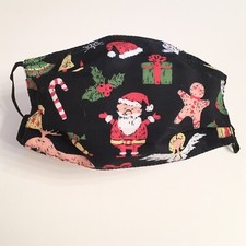 Christmas Face Mask, Adjustable, Nose Guard, 2 Filters, Washable