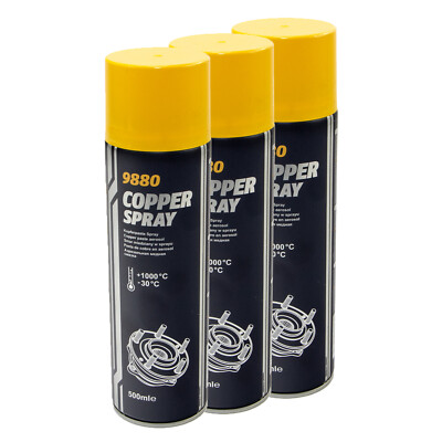 Kupferpaste 3 x 500 ml MANNOL 9880 Kupfer Spray Bremspaste Schmiermittel Fett
