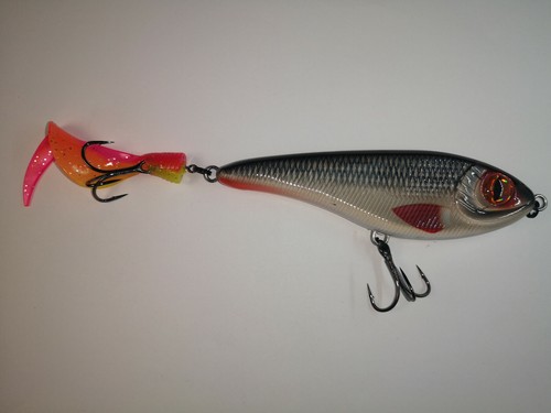 Kunstköder Wobbler Raubfischköder Jerk Hard Bait mit Soft Tail Hecht Angeln - Bild 50 von 52