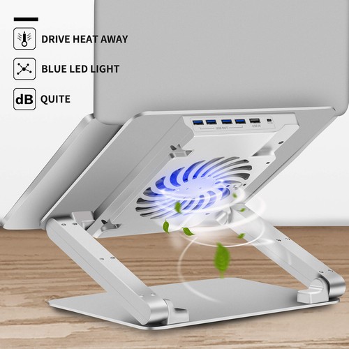 Laptop Cooling Pad with Low-Noise Fan and 3.0 USB Hubs, Ventilated Laptop Cooler - Picture 6 of 7