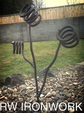 WROUGHT IRON GARDEN ART (metal Stake) Garden Sculpture, Garden Decor, Boarders.