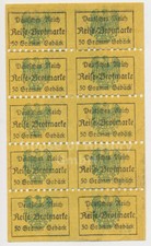 132856, 10x Rzesza Niemiecka Podróżny znaczek chleba na 50 gramów ciast każdy