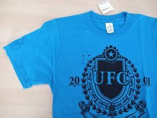 2001 UFC TShirt Tee Dead stock aqua teal blue power respect Men's Small