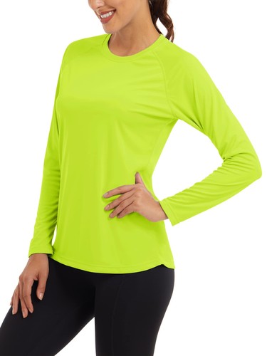 UPF50+ Women's Long Sleeve UV Shirts Sun Protection Golf Sport Performance Tops - Picture 87 of 214