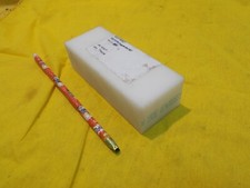 WHITE DELRIN BAR machinable plastic flat stock acetal sheet 1-1/2" x 2" x 5-1/4"