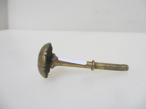 Victorian Brass Coat Hook Hanger Tie Old Vintage Antique Tudor Rose 2"D - 第 5/10 張圖片