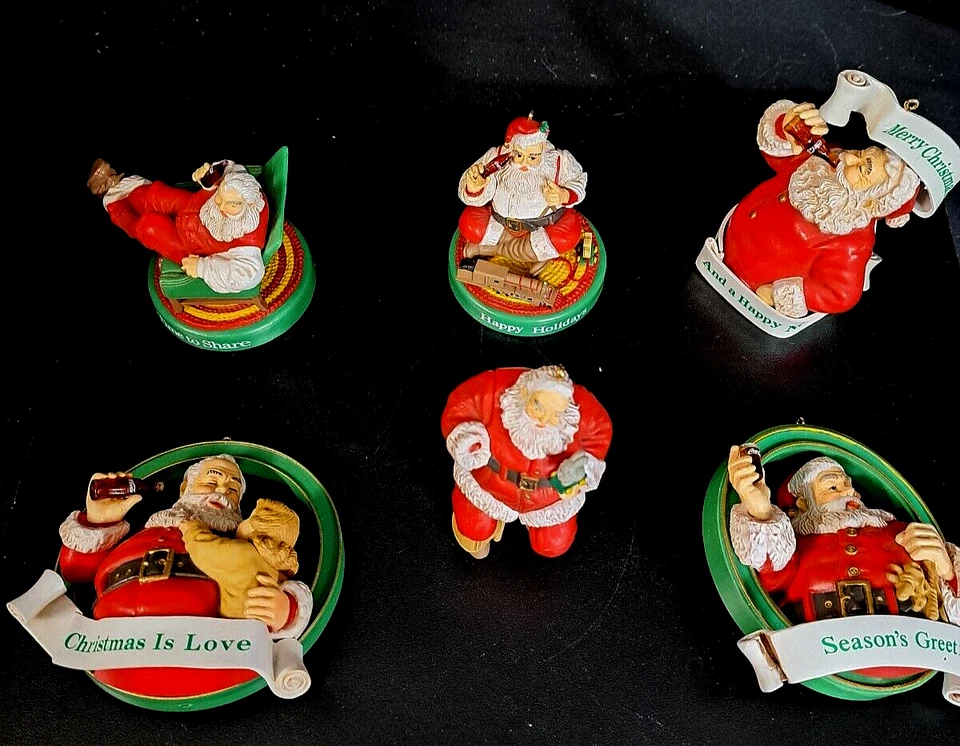1st Edition Boxed Set of 6 Trim a Tree Collection Coca Cola Ornaments VTG 1991 - Image 2 of 4