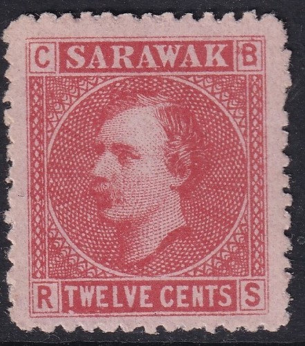 Sarawak 1875 12c Red-Pale Rose SG7 - mounted mint