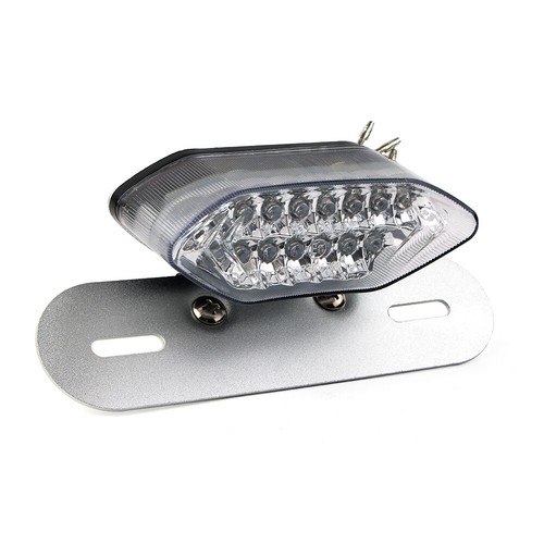 Smoke 16LED Motor ATV Turn Signal Brake License Plate Integrated Tail Light 12V - Picture 3 of 14