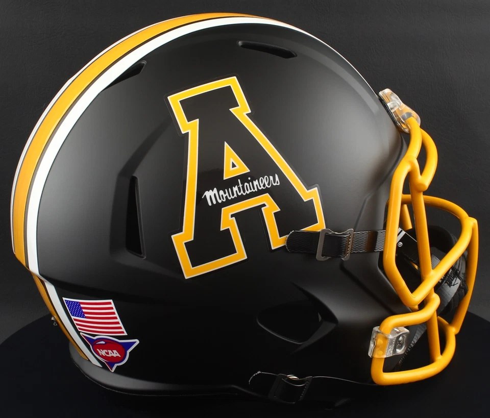 Casco de fútbol americano réplica tamaño completo APPALACHIAN STATE MOUNTAINEERS Riddell VELOCIDAD Foto 3 de 4