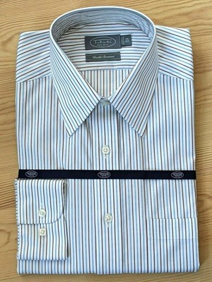 Cotton Dress Shirt Button Striped 