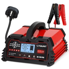 20A 12V/24V Smart Car Battery Charger Pulse Repair Lead-Acid & 12V Lifepo4