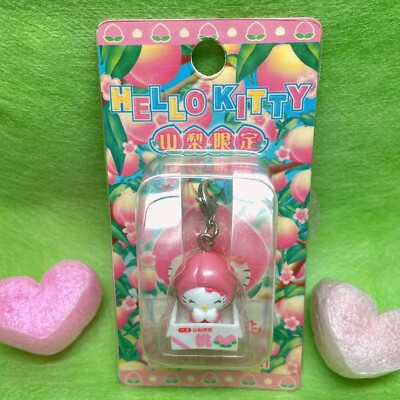 Hello Kitty 2004 Peach Charm Strap Gotochi Ltd Yamanashi Sanrio