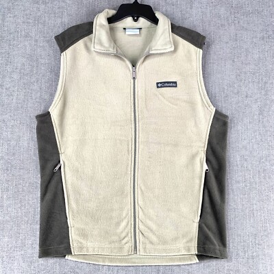 Columbia Fleece Vest Brown Men s Size M