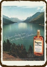 1955 Waterton Lake Alberta OLD DOMINION 10 Whisky DECORATIVE REPLICA METAL SIGN