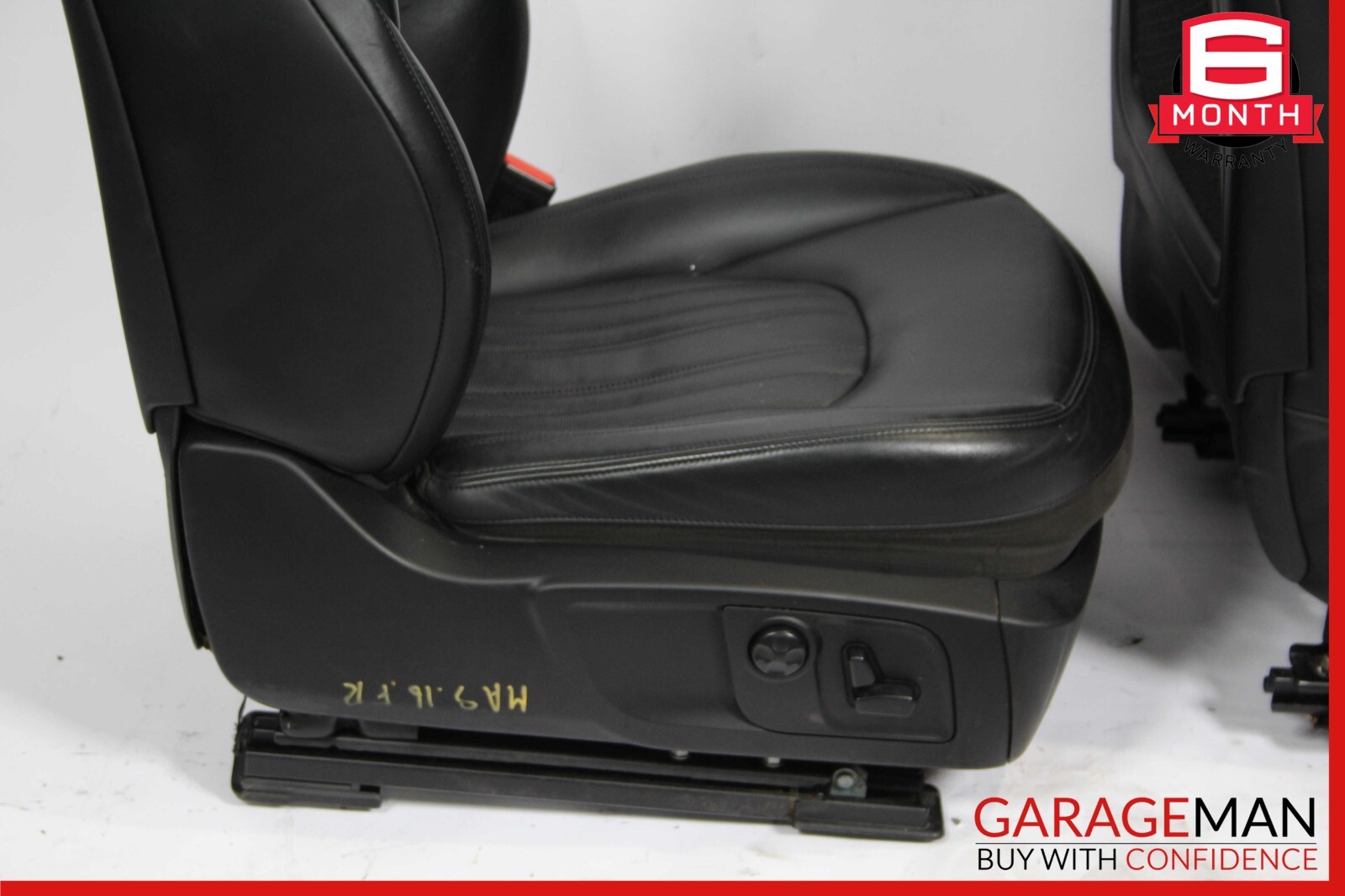 14-17 Maserati Ghibli M157 Front Complete Seat Cushion Cover Assy Set Black OEM