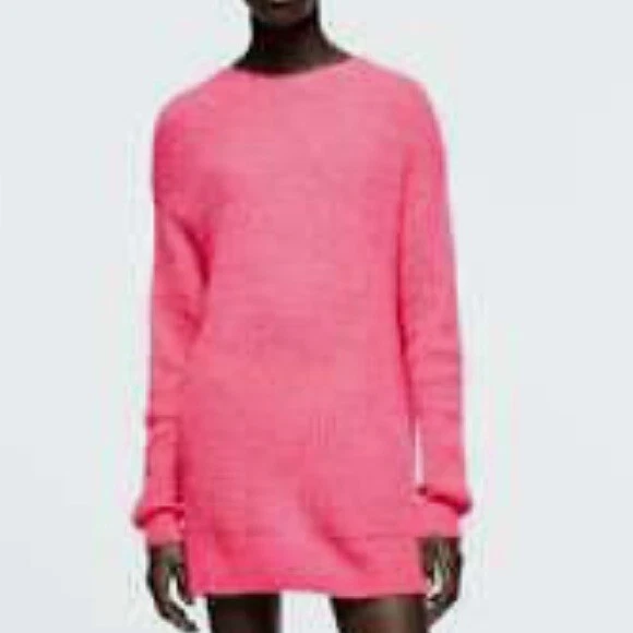 Zara pink oversized sweater sale
